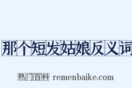 那个短发姑娘反义词是什么意思的图片